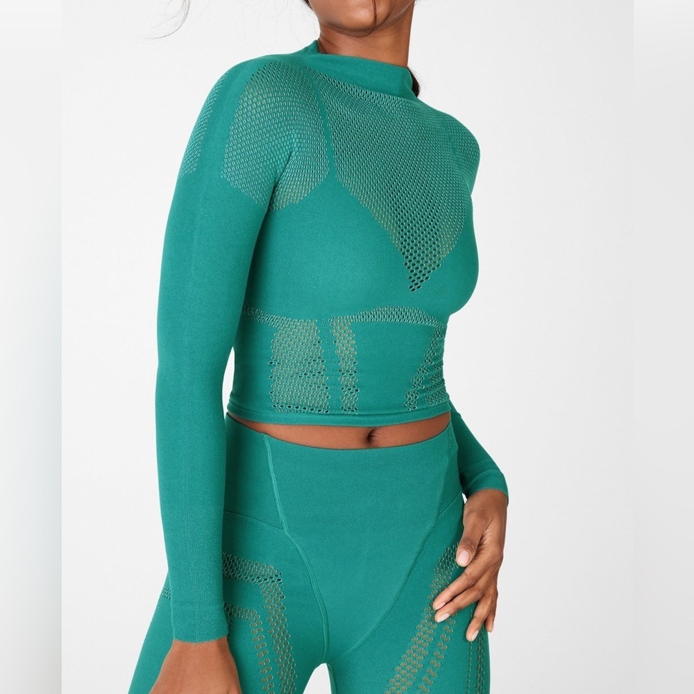 Fabletics Women’s Peyton SculptKnit Long-Sleeve Top NWT Size Large Soft Pine